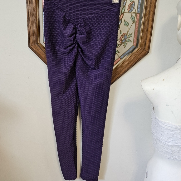 Purple Tick Tock Leggings Sz Small - Picture 4 of 7